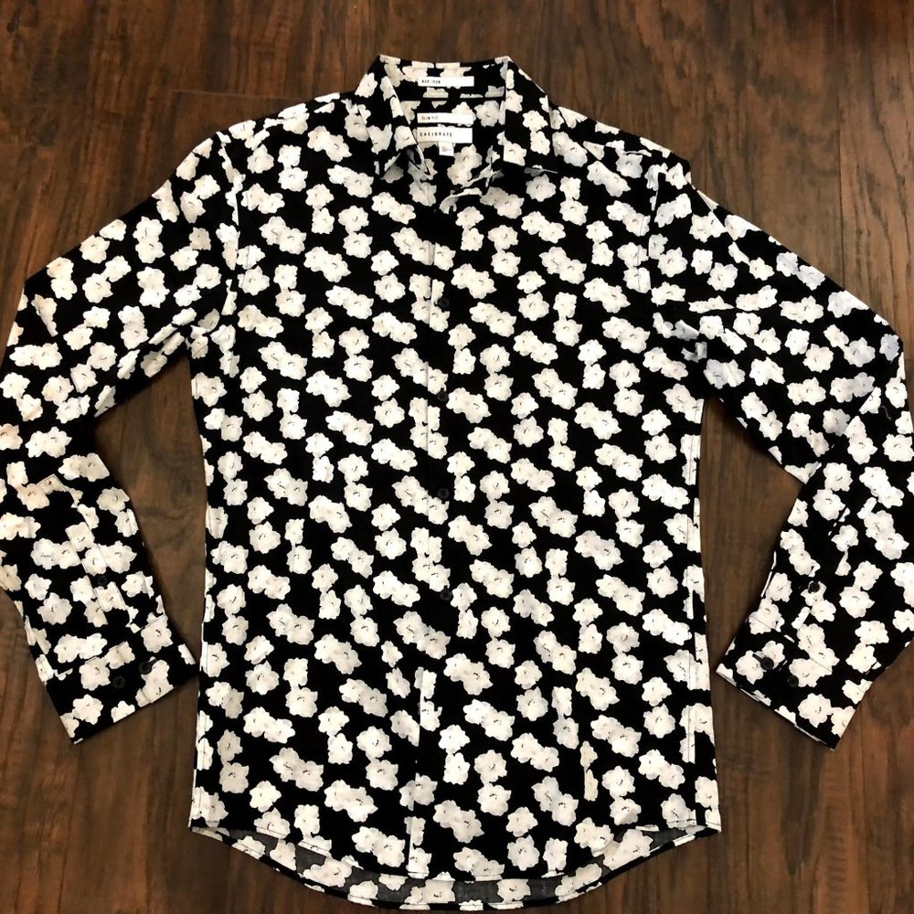 Slim Fit Non Iron Floral Sport Shirt